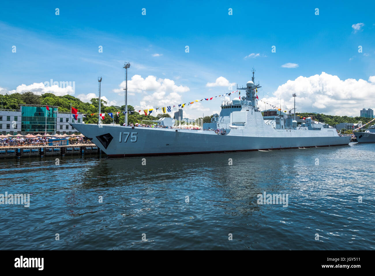 Ngong Shuen Chau Naval Base, Hong Kong - June 9, 2017 : Yinchuan (number  175) missile destroyer visited Hong Kong and was opened to the public Stock  Photo - Alamy
