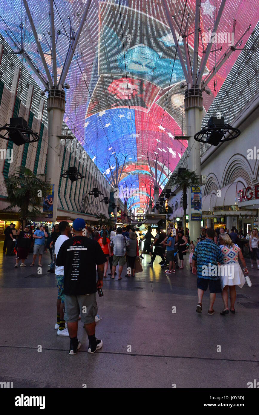 The light show at Fremont street in Las Vegas Stock Photo Alamy