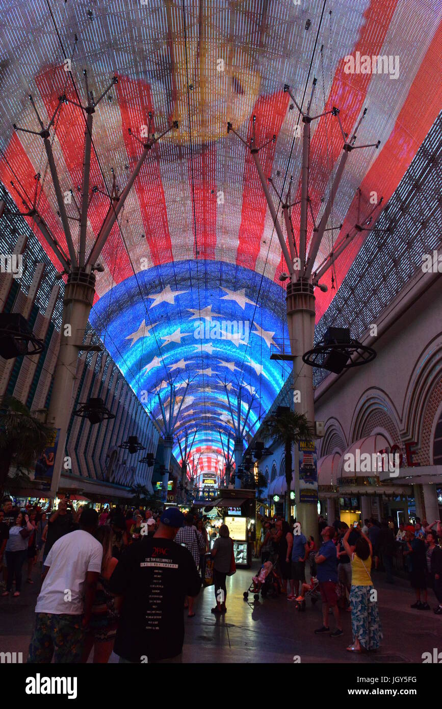 The light show at Fremont street in Las Vegas Stock Photo Alamy
