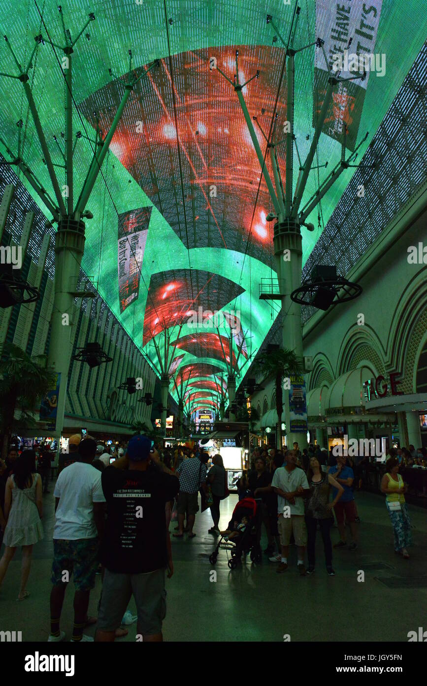 The light show at Fremont street in Las Vegas Stock Photo Alamy
