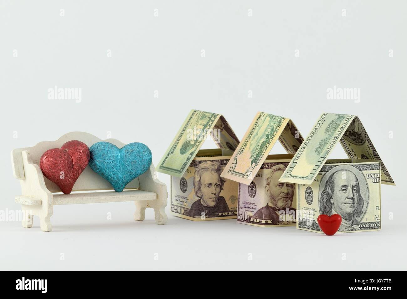 Financial benefits of real estate investments, the best insurance for families Stock Photo
