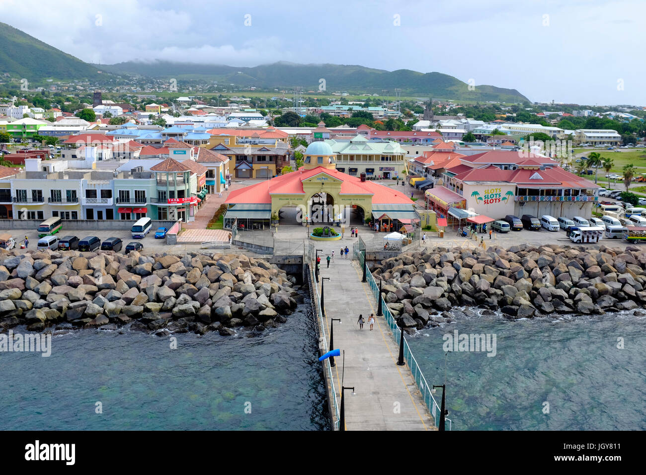 Cruise ship basseterre st kitts caribbean hi-res stock photography and