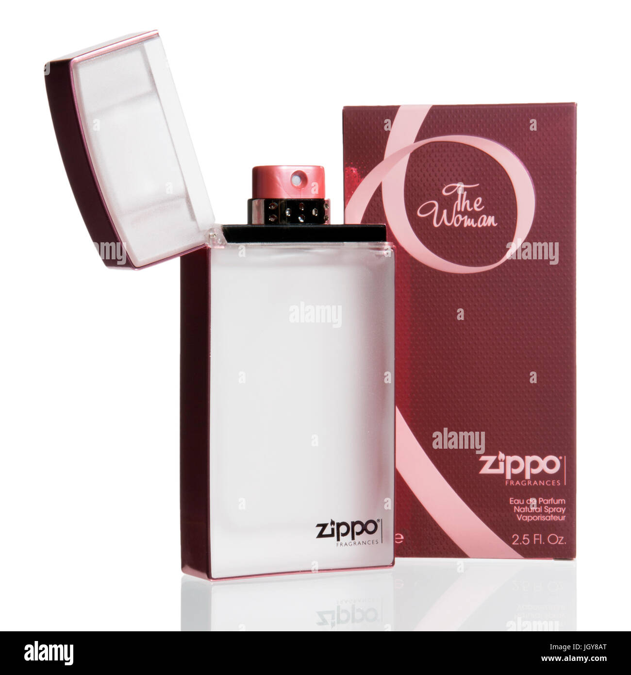 Zippo's "The Woman" women's fragrance in a lighter shaped bottle Stock  Photo - Alamy