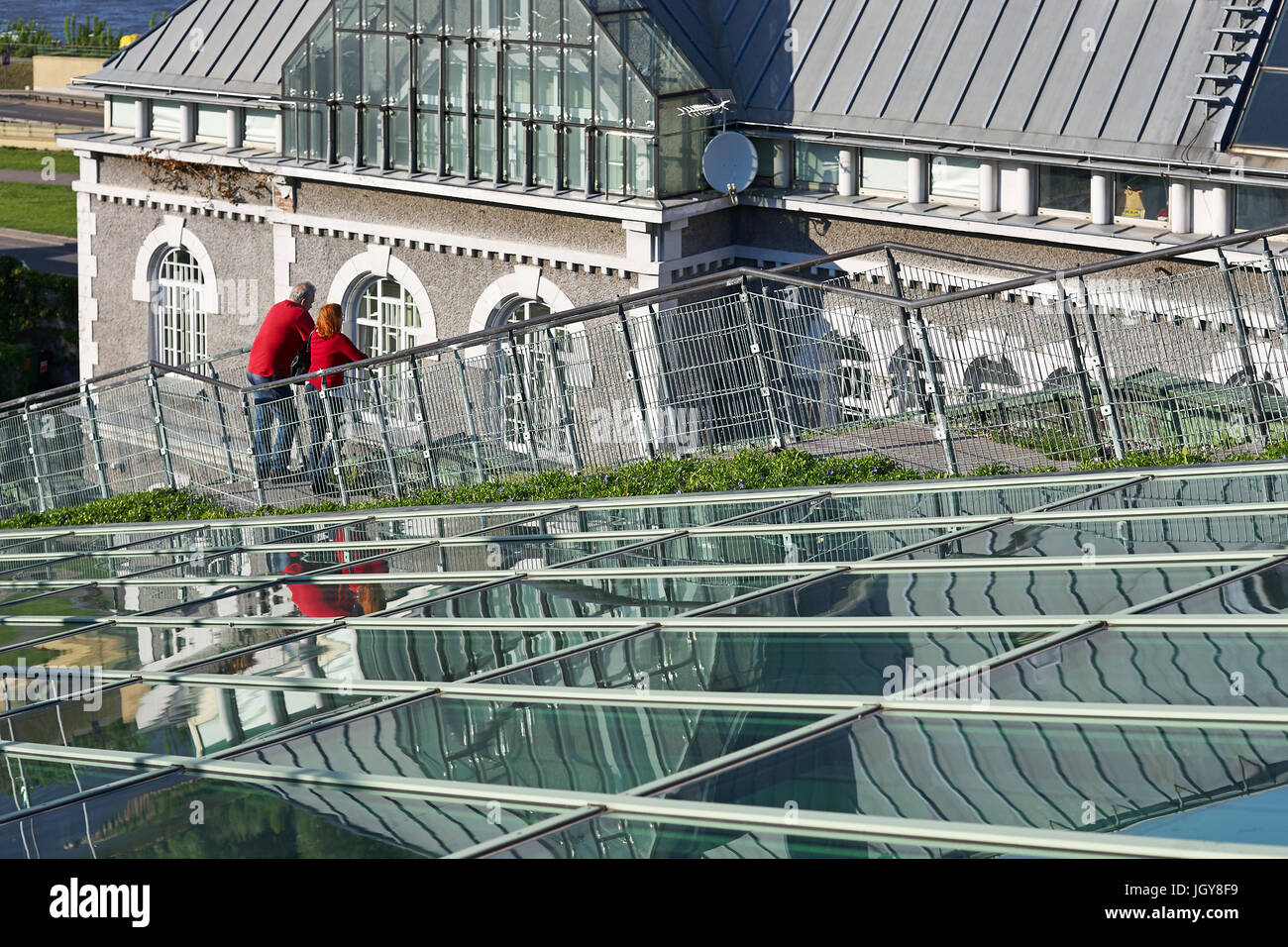 Warsaw University Library Gardens On The Rooftop Stock Photo
