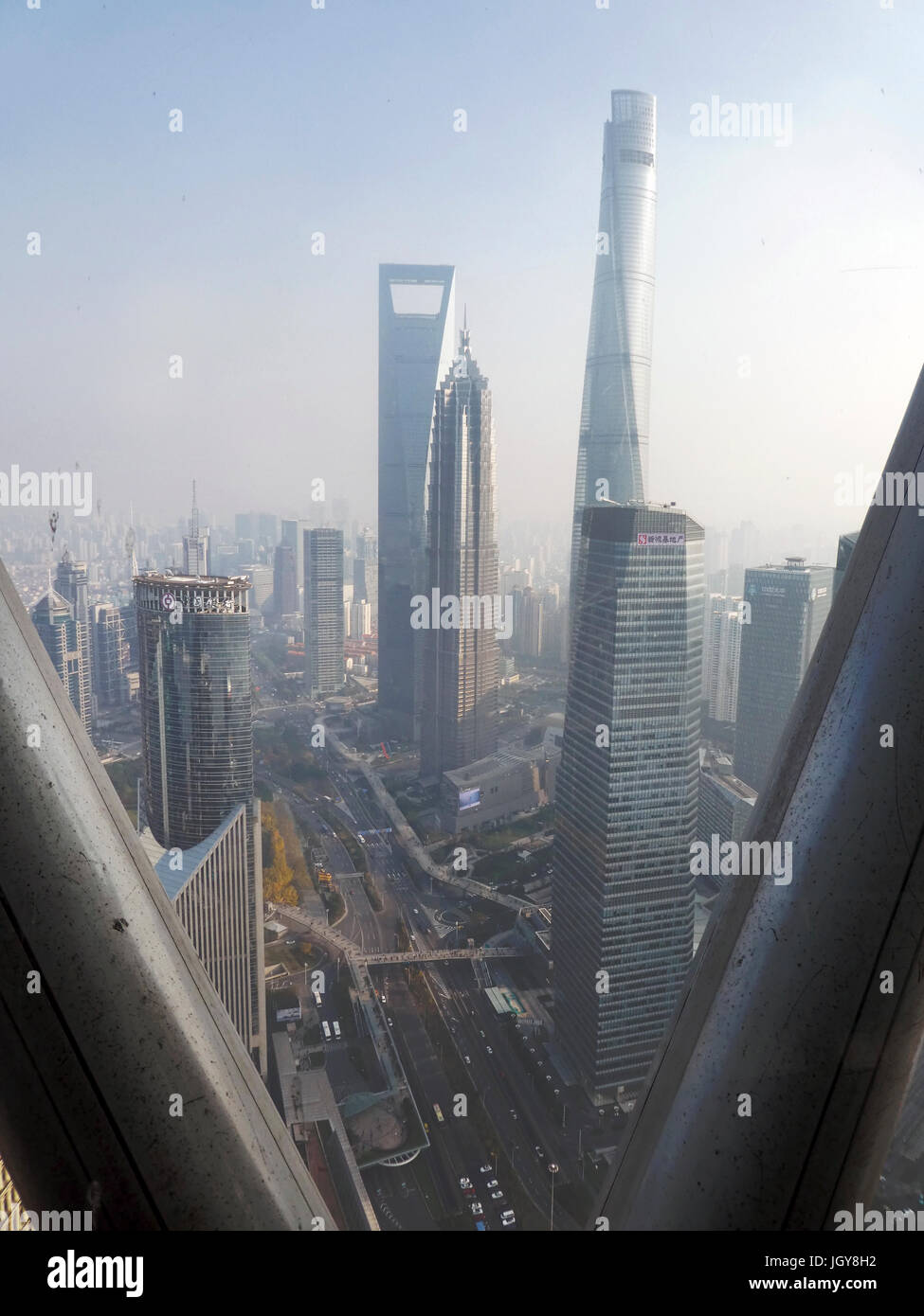 Shanghai street top view hi-res stock photography and images - Alamy