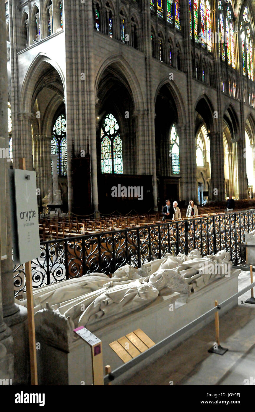 Various Views Of Tombs In The Cathedral Of St Denis France On 1001