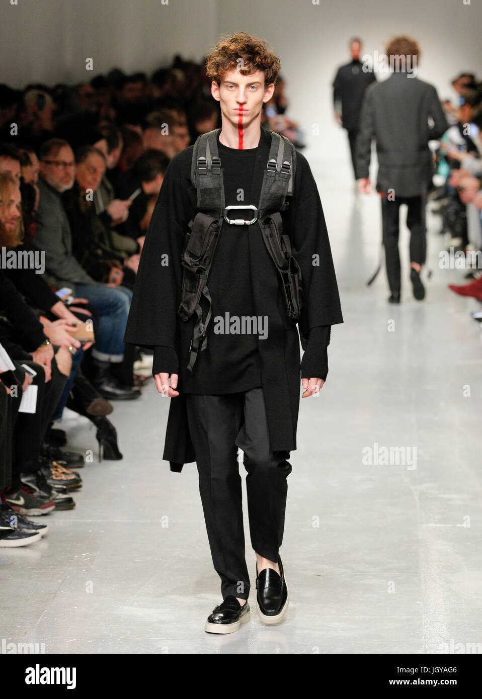 Fashion Catwalk Presentation At London Fashion Week Mens Autumn Winter 17 Presented By Matthew Miller Models At British Fashion Council Show Space Stock Photo Alamy