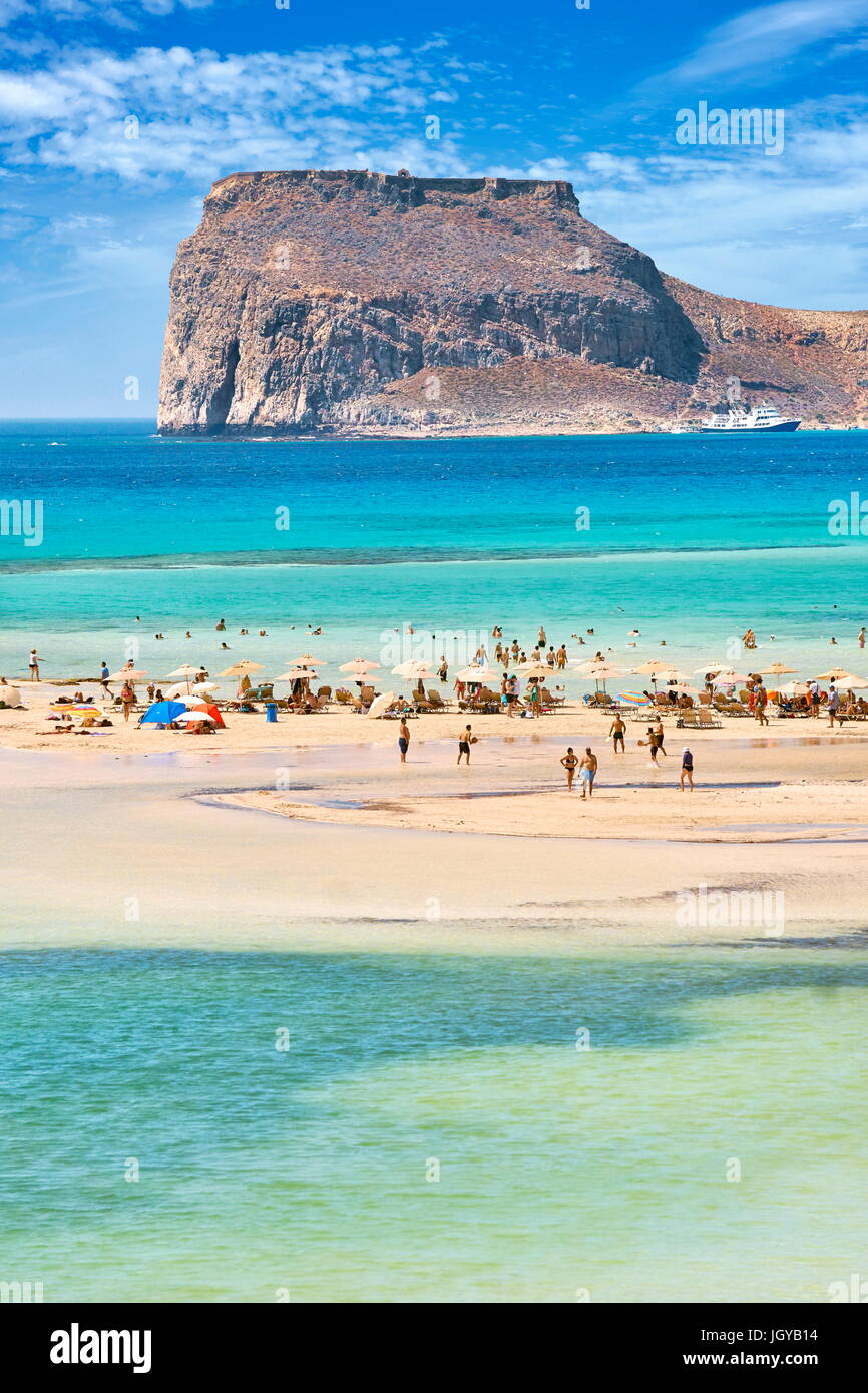 Balos Beach, Gramvousa Peninsula, Crete, Greek Island, Greece Stock Photo