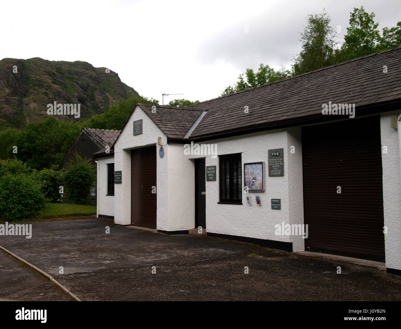 Coniston Mountain Rescue Base, Coniston, The Lake District, Cumbria, UK Stock Photo
