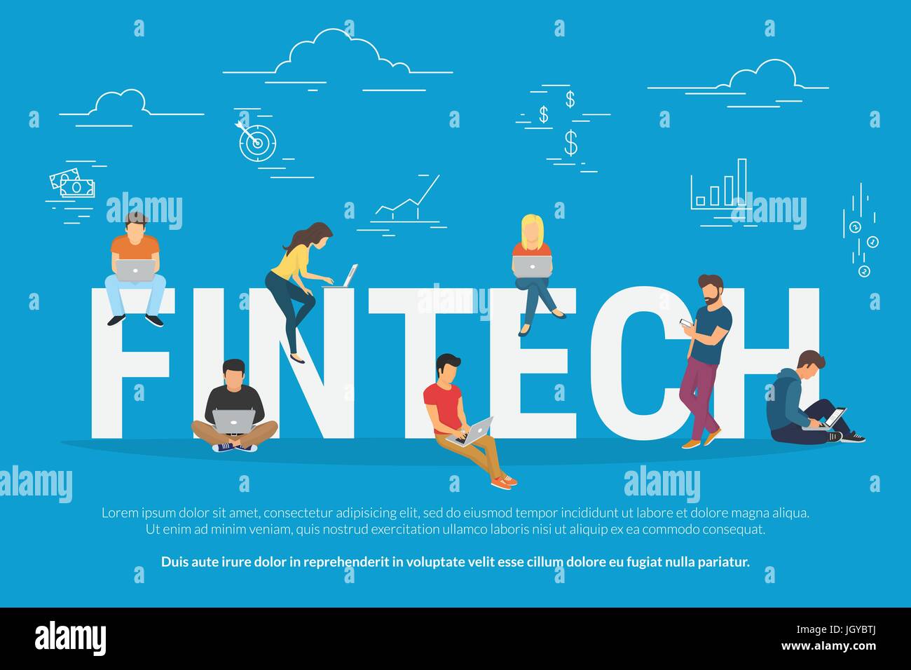 Fintech concept illustration Stock Vector Image & Art - Alamy