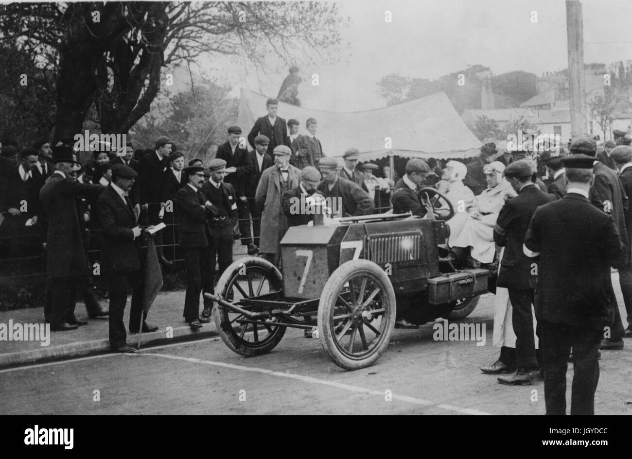 Clifford Earp in Napier at 1905 Gordon Bennett Eliminating Trial Stock Photo