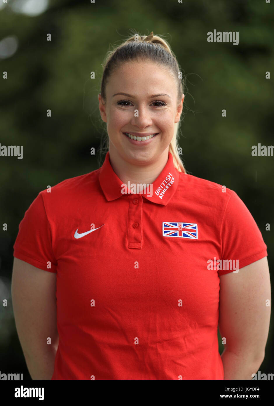 Hammer Thrower Sophie Hitchon during the team announcement ahead of the IAAF World Championships, at the Loughborough University High Performance Centre. PRESS ASSOCIATION Photo. Picture date: Tuesday July 11, 2017. See PA story ATHLETICS Worlds. Photo credit should read: Tim Goode/PA Wire Stock Photo