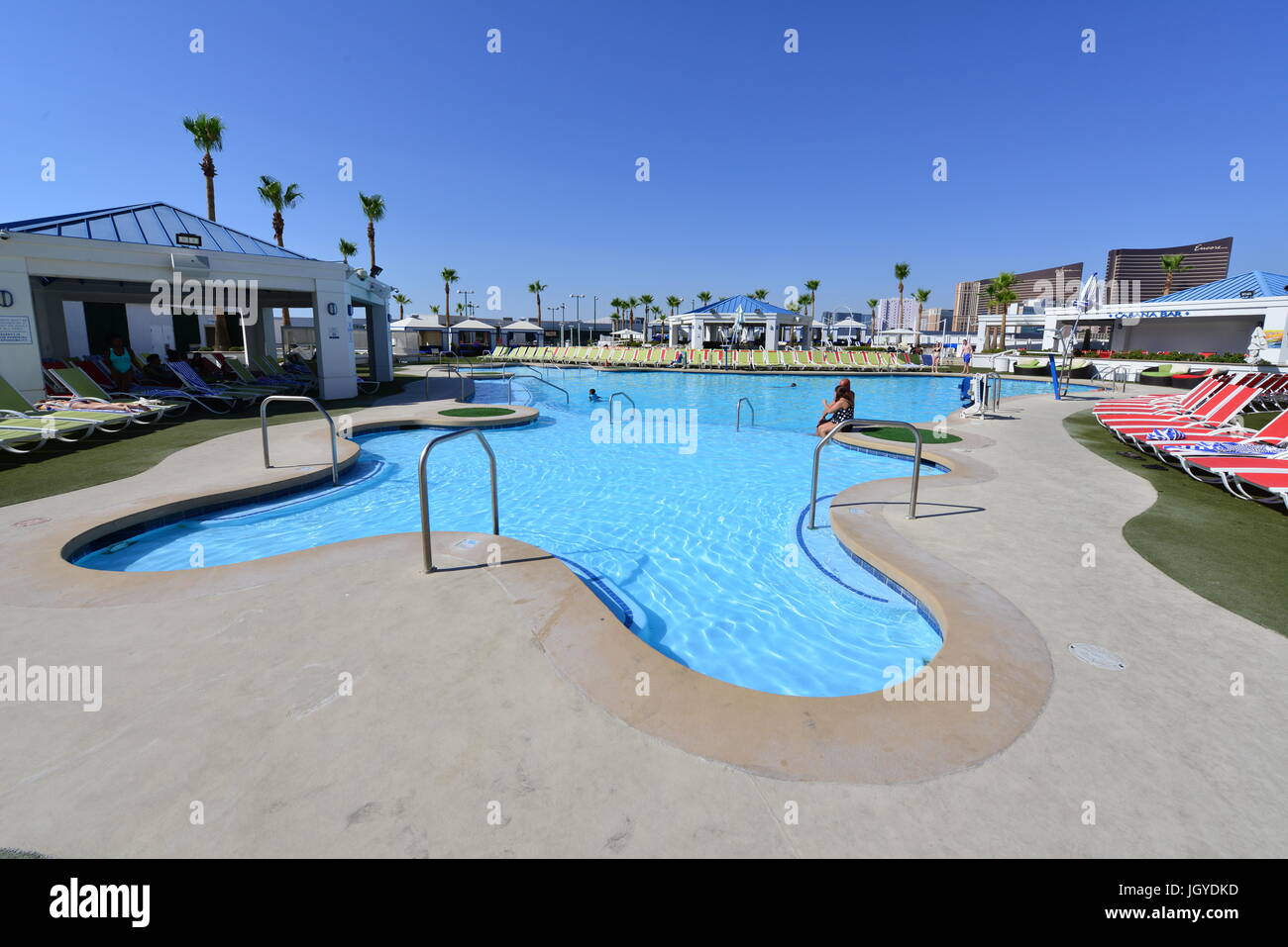 Pool area at a hotel in Las Vegas Stock Photo
