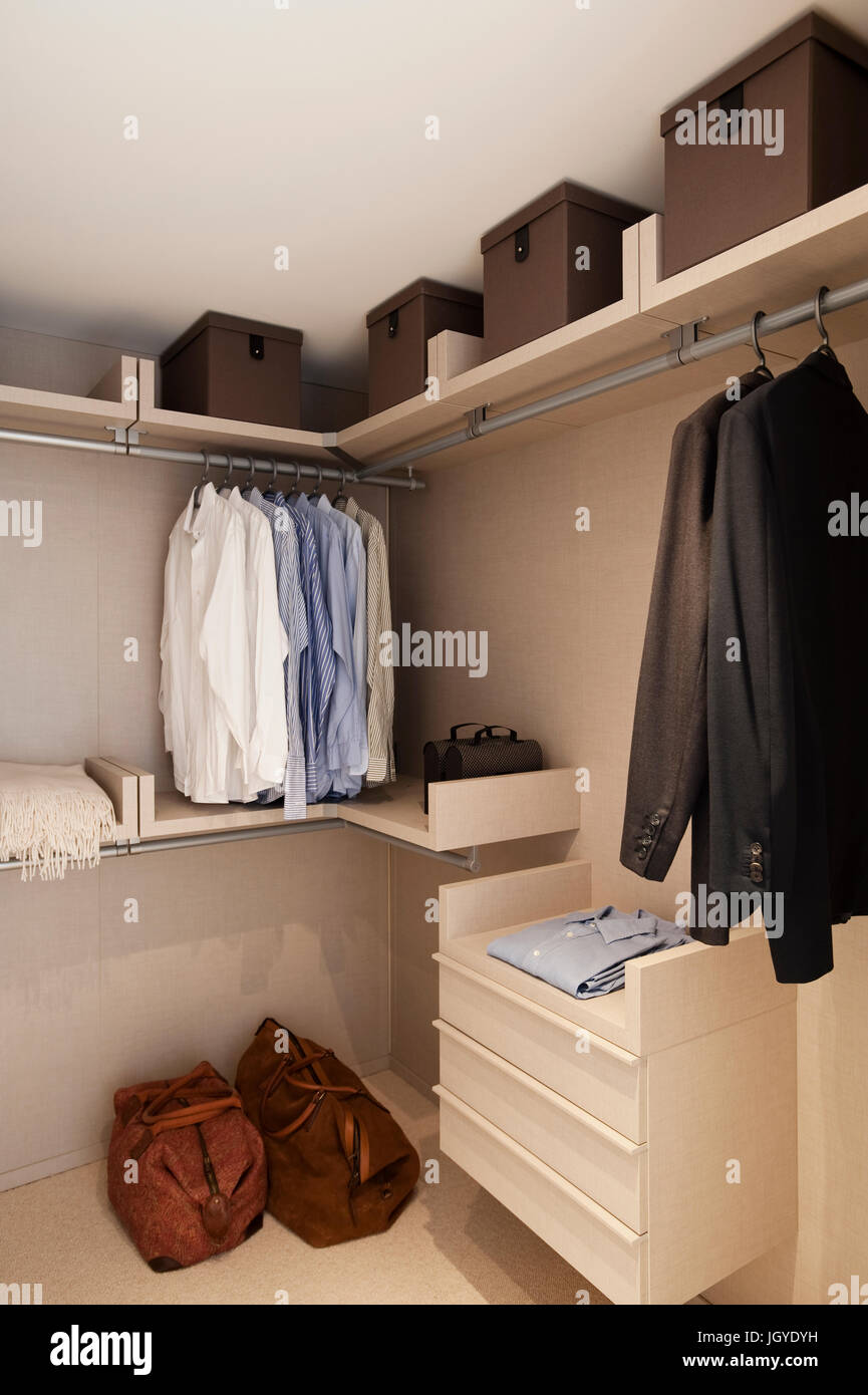 Male wardrobe Stock Photo