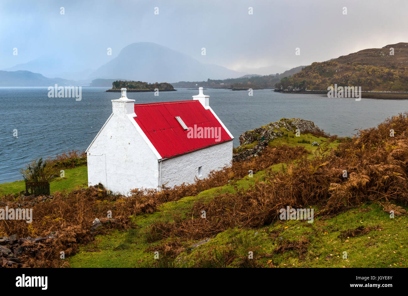 White Cottage On The Shore Of Loch Shieldaig Wester Ross