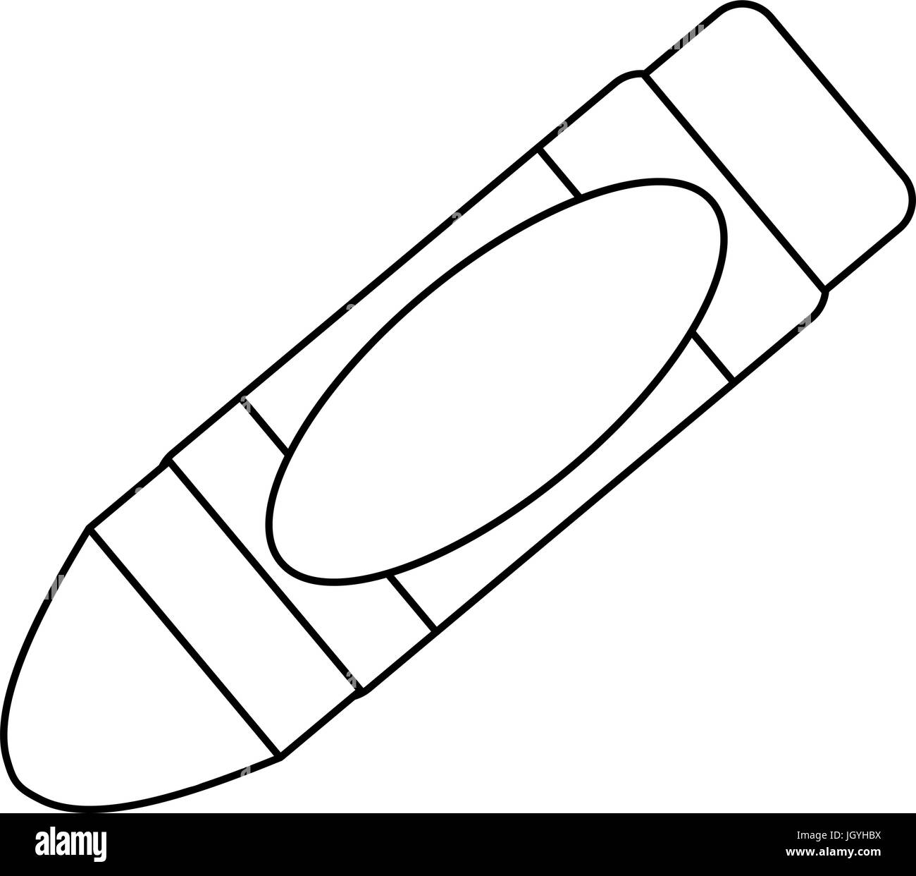 Cute crayon cartoon icon vector illustration graphic design Stock