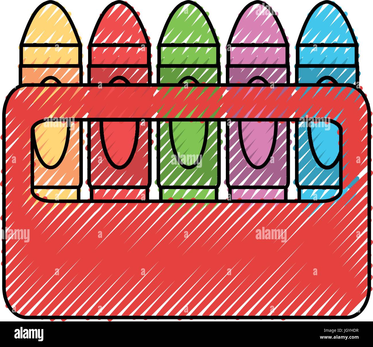 Cute crayons cartoon icon vector illustration graphic design Stock Vector Image & Art Alamy
