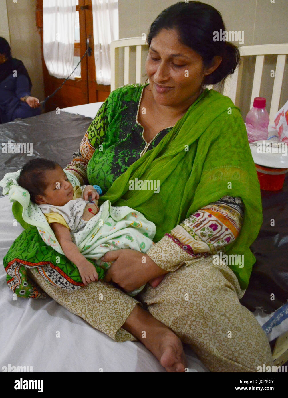 Pakistani mothers with their new born infants at local hospital on the occasion of world population day in lahore world population day observe all over the