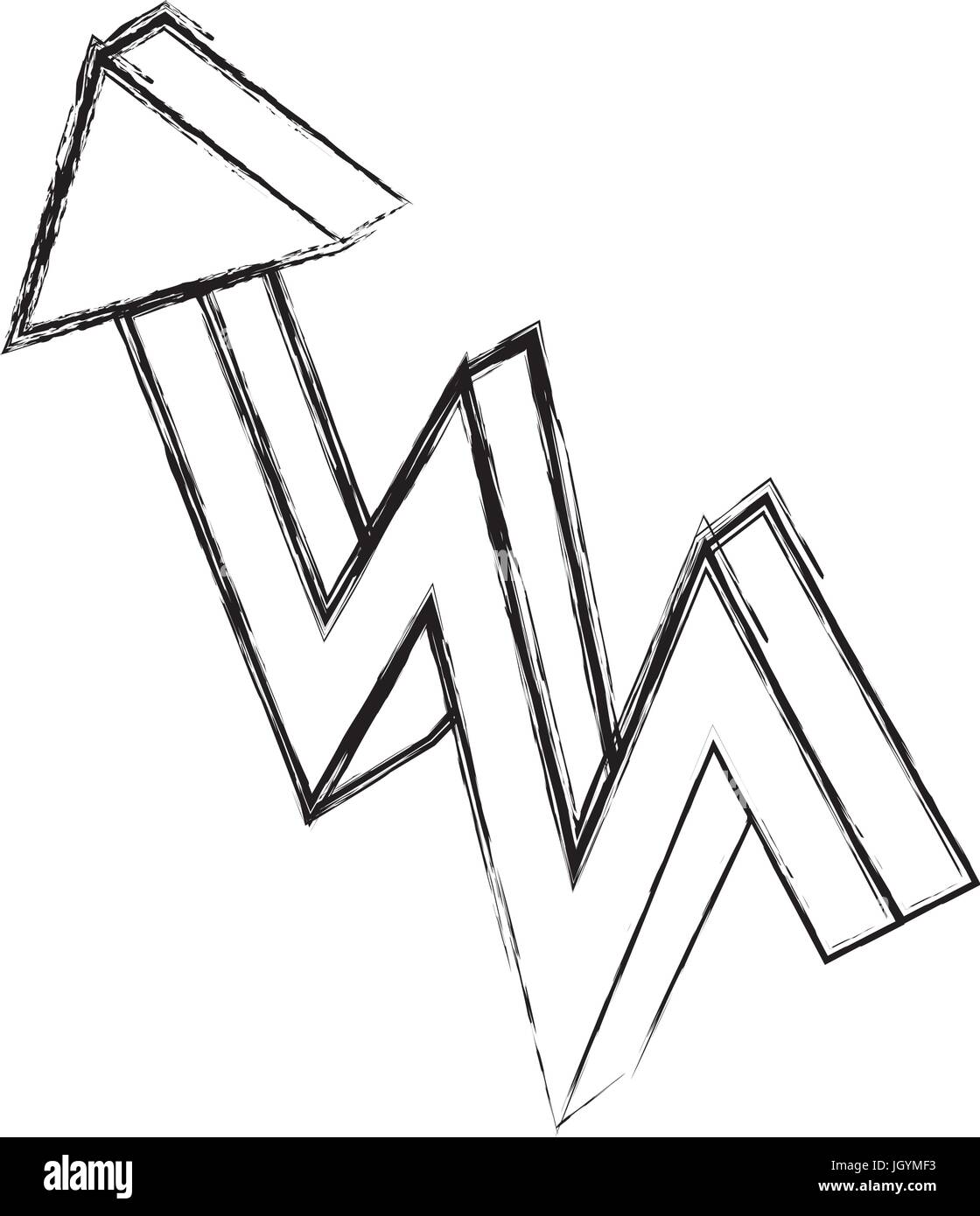 Arrow pointing up icon vector illustration graphic design Stock Vector ...