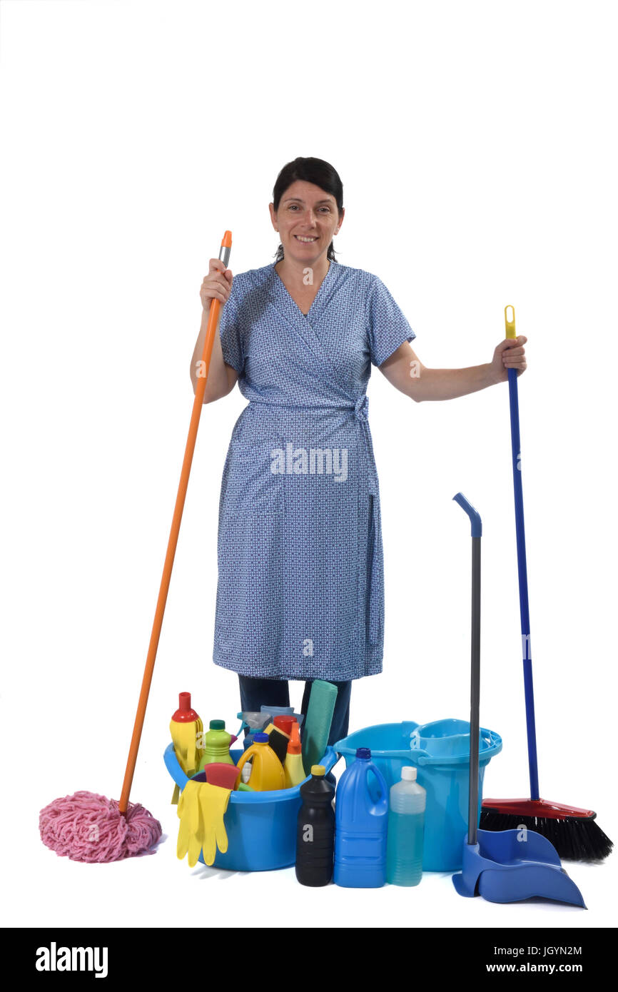 Cleaning lady Stock Photo