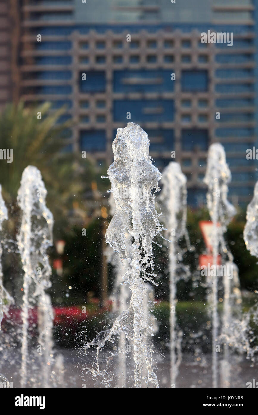 Fountain. Emirate of Abu Dhabi. Stock Photo