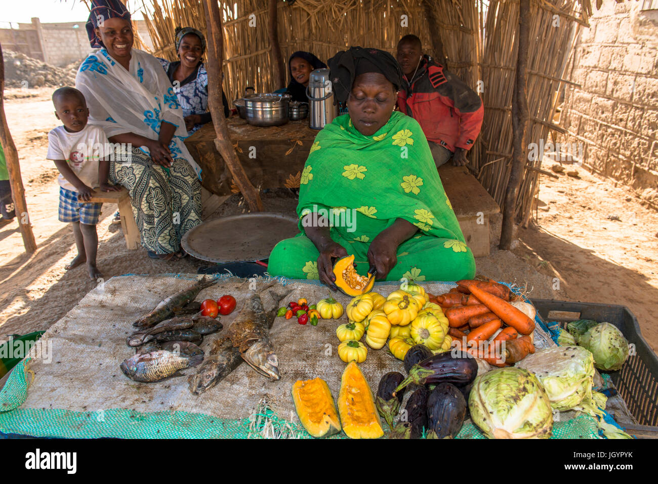 Village shop. Senegal. Stock Photo