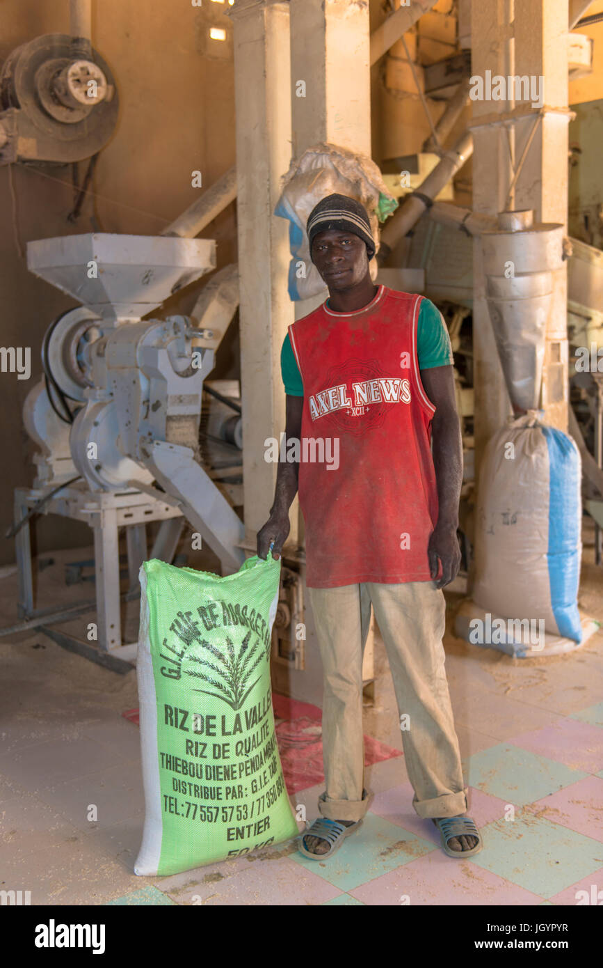 Packing Rice Factory Rice processing and packing factory. Senegal Stock Photo - Alamy
