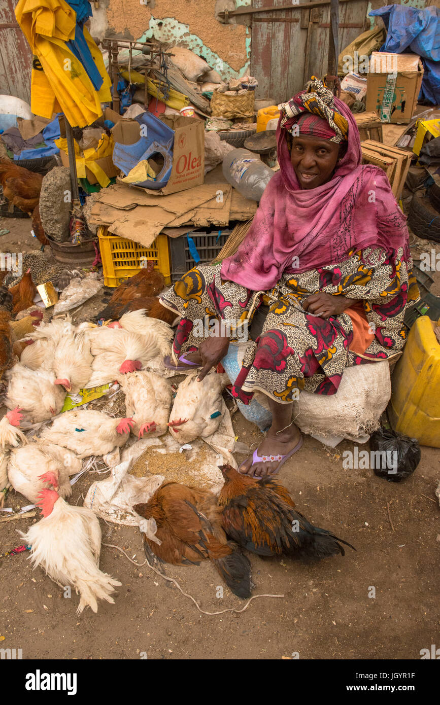 Senegal, Saint Louis. Street Scene. Colonial Era Houses Stock Photo - Alamy