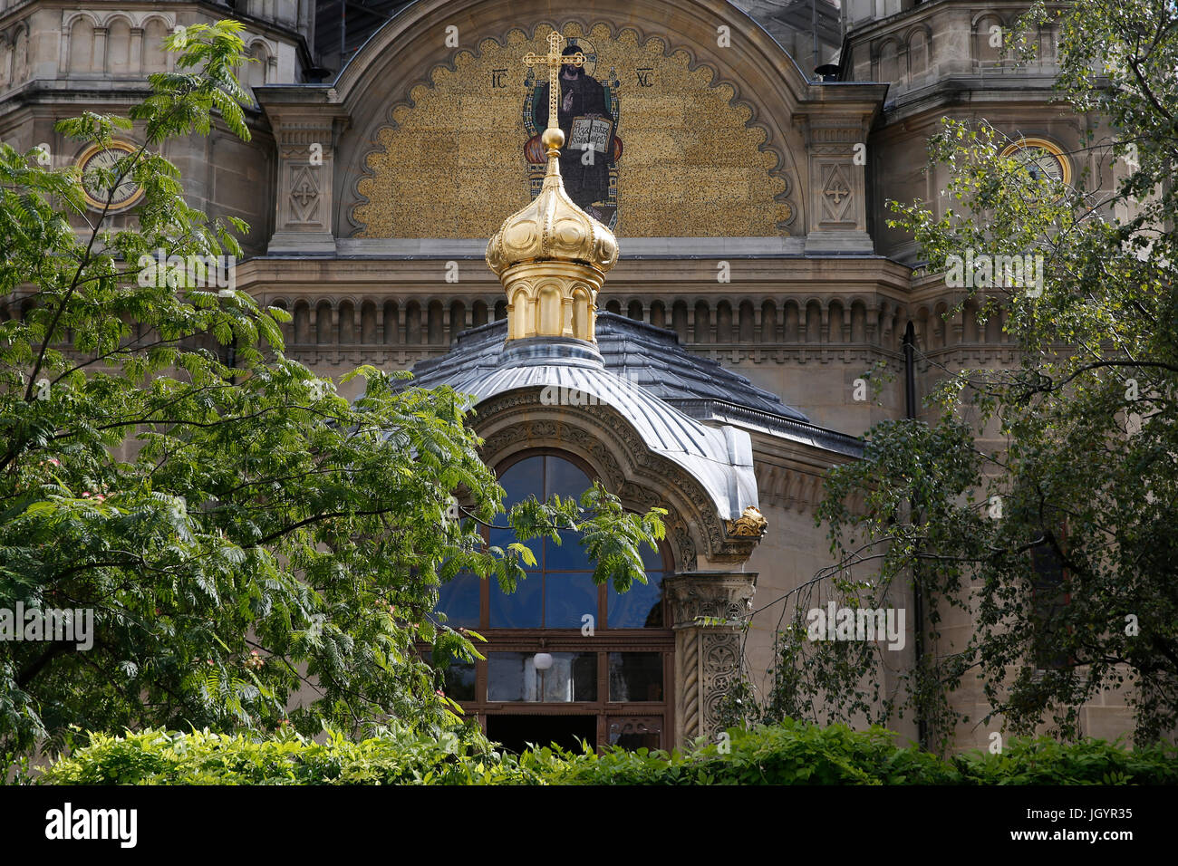 St Alexander Nevsky cathedral, Paris. France. Stock Photo