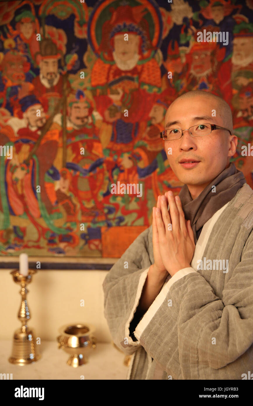 Korean buddhist monk. France Stock Photo Alamy