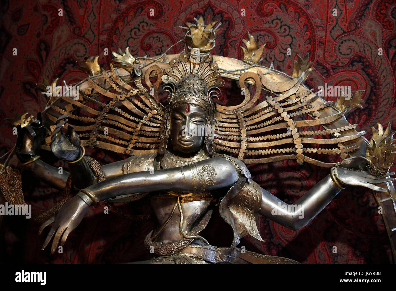 Statue depicting Shiva Nataraja (Dancing Shiva). France. Stock Photo