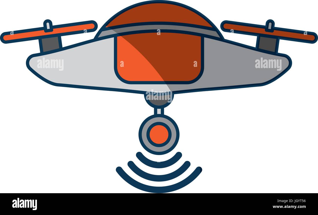 drone flying technology with camera Stock Vector Image & Art - Alamy
