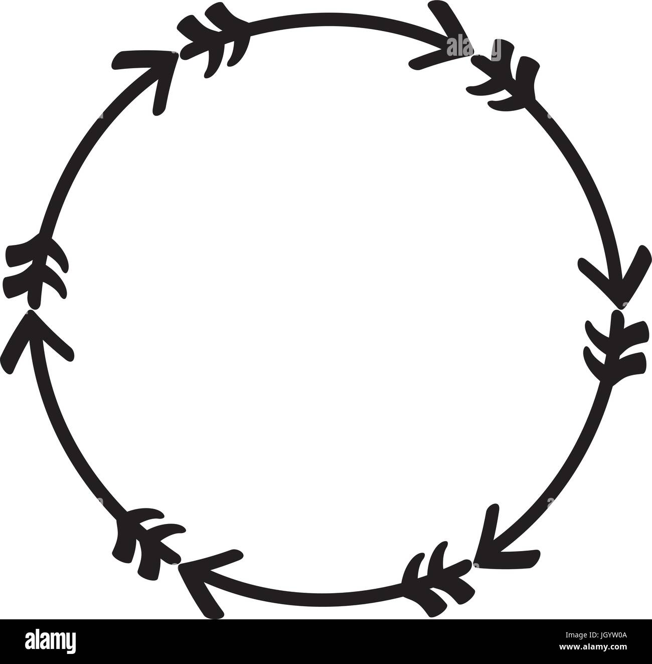 arrows decorative frame icon Stock Vector Image & Art - Alamy