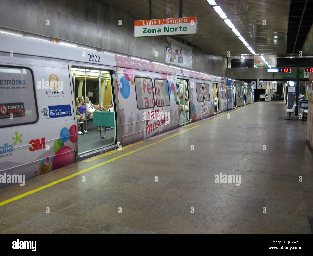 Station of the Subway, Rio de Janeiro, Brazil Stock Photo