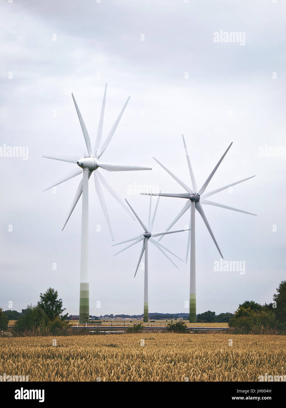 Wind turbines in motion Stock Photo Alamy