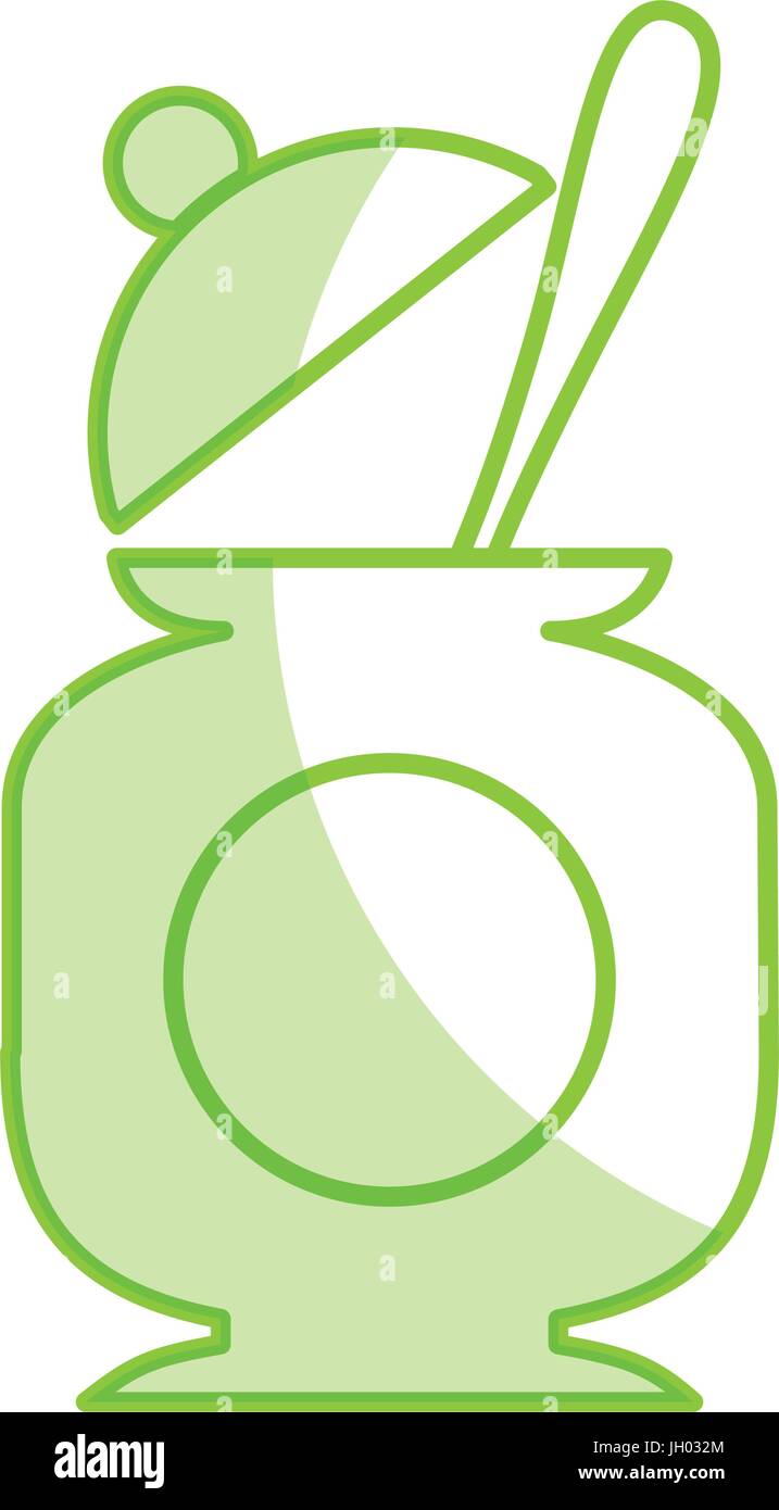 sugar pot with spoon Stock Vector Image & Art Alamy