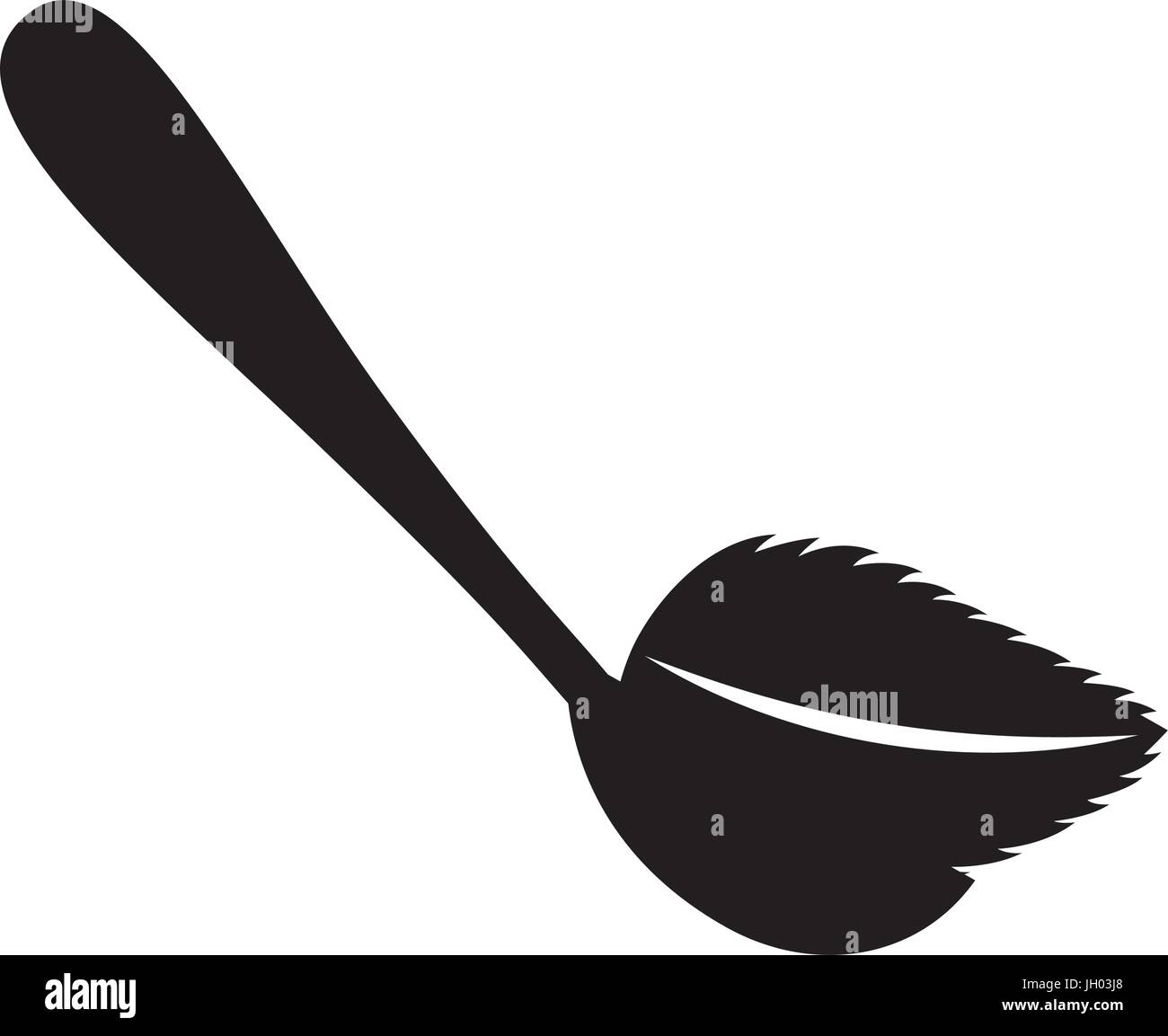 spoon with tea leaf product icon Stock Vector Image & Art - Alamy
