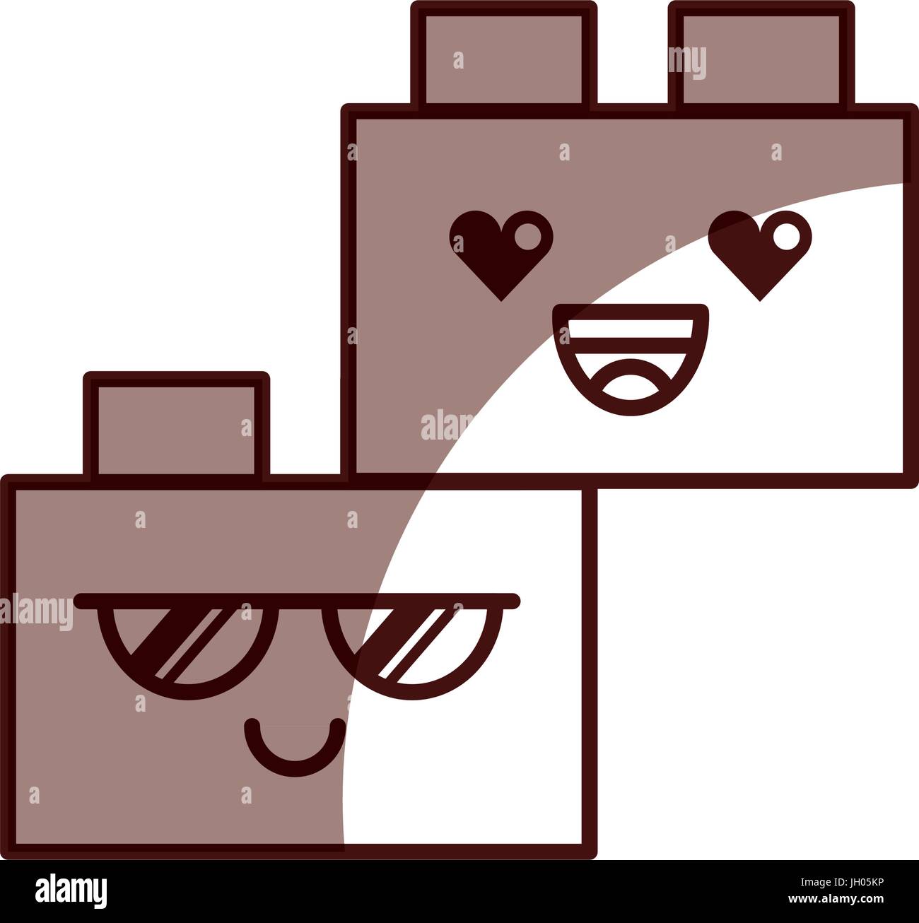 toy blocks structure kawaii character Stock Vector Image & Art - Alamy