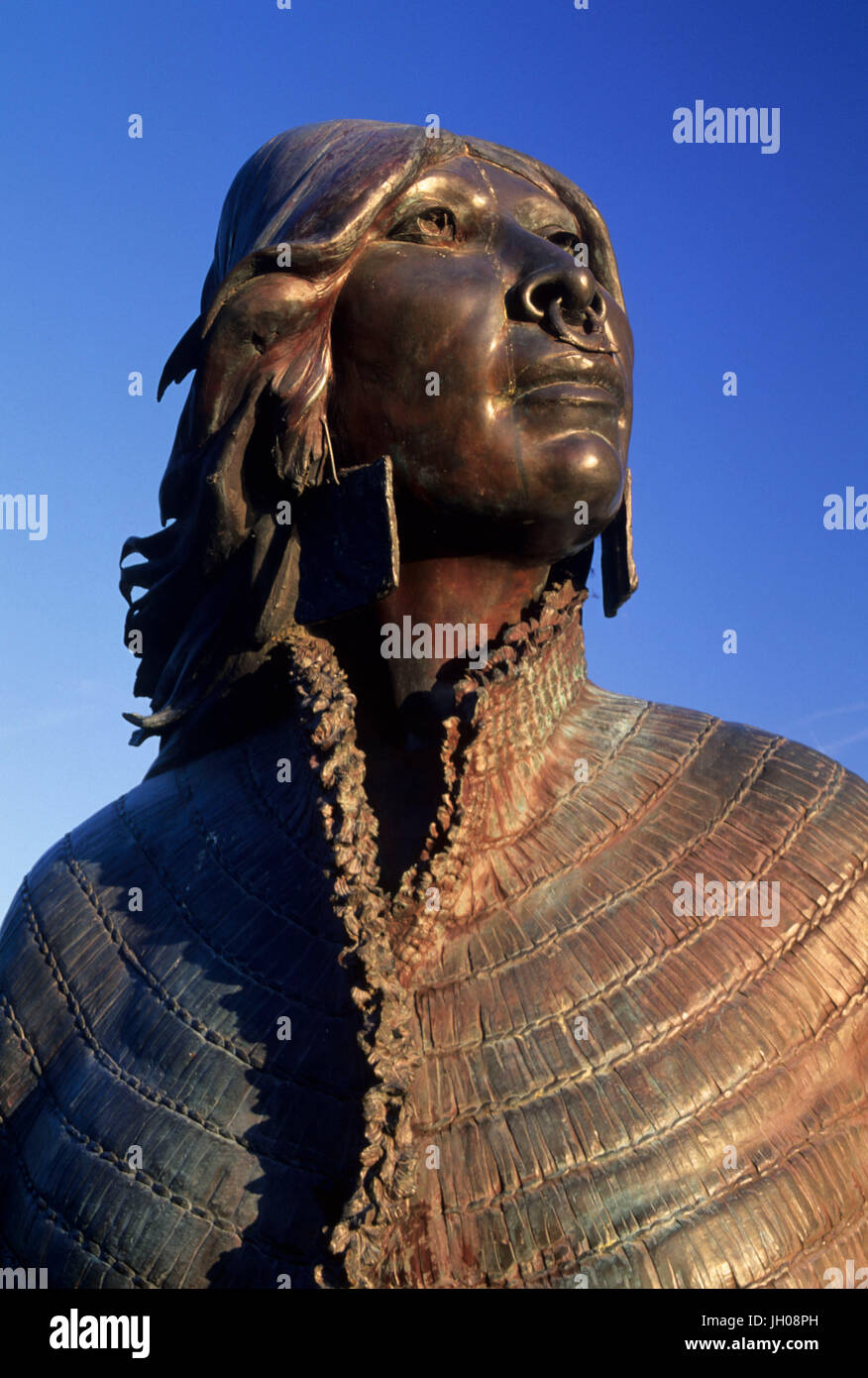 Ilchee statue, Vancouver National Historic Reserve, Washington Stock