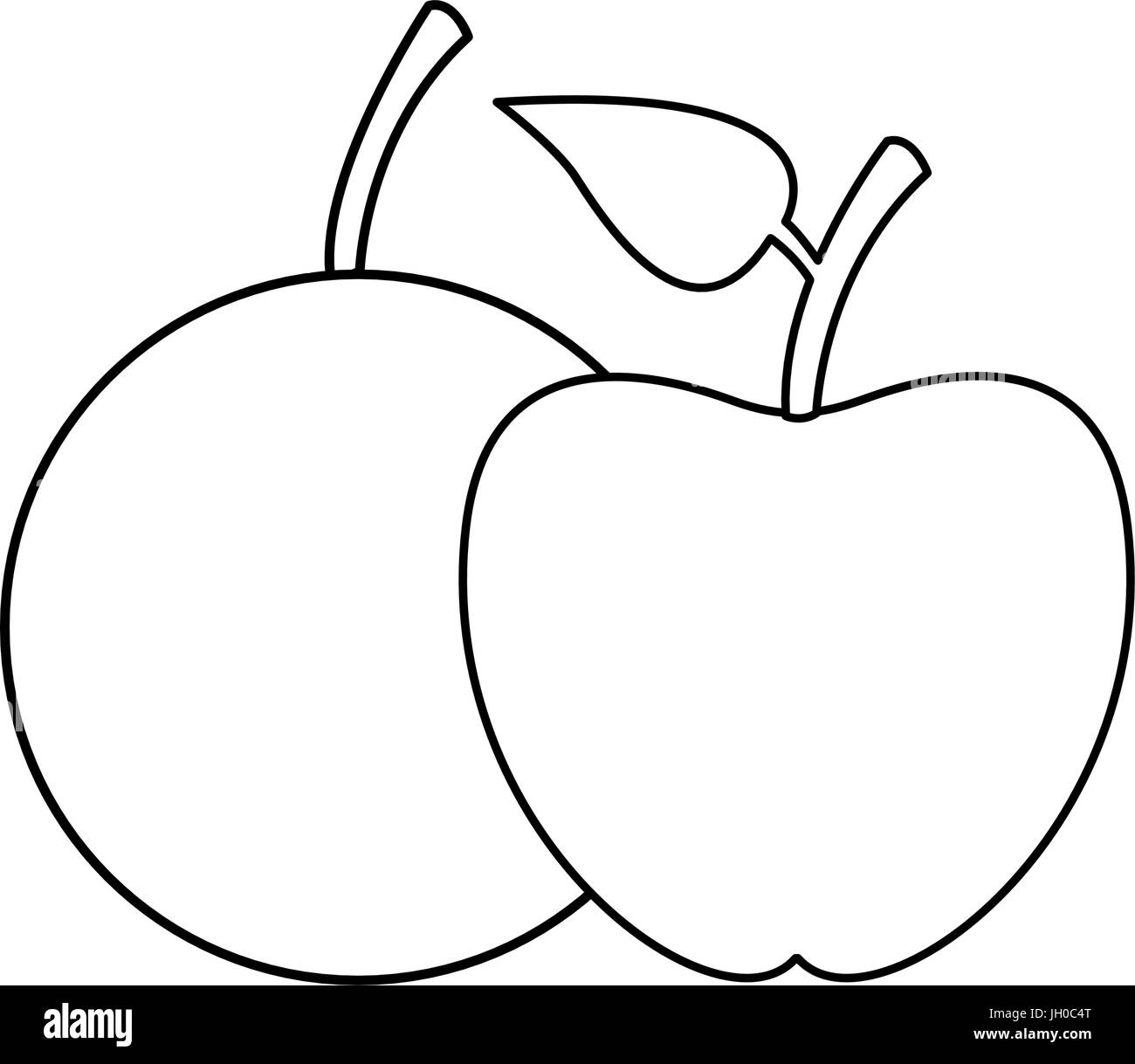 apple and orange fruit nutrition diet vitamins Stock Vector Image & Art