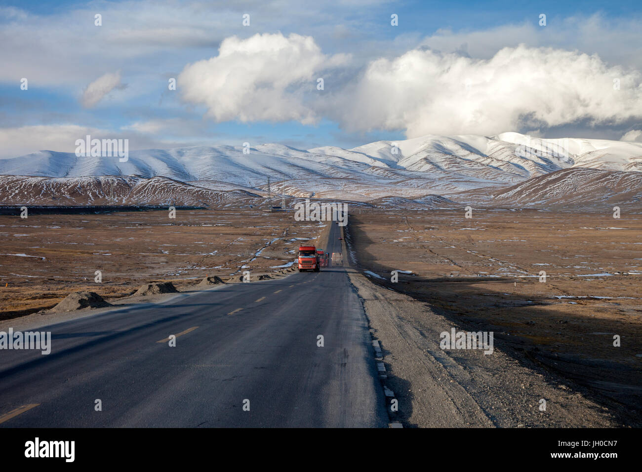 Qinghai-Tibet Highway Stock Photo