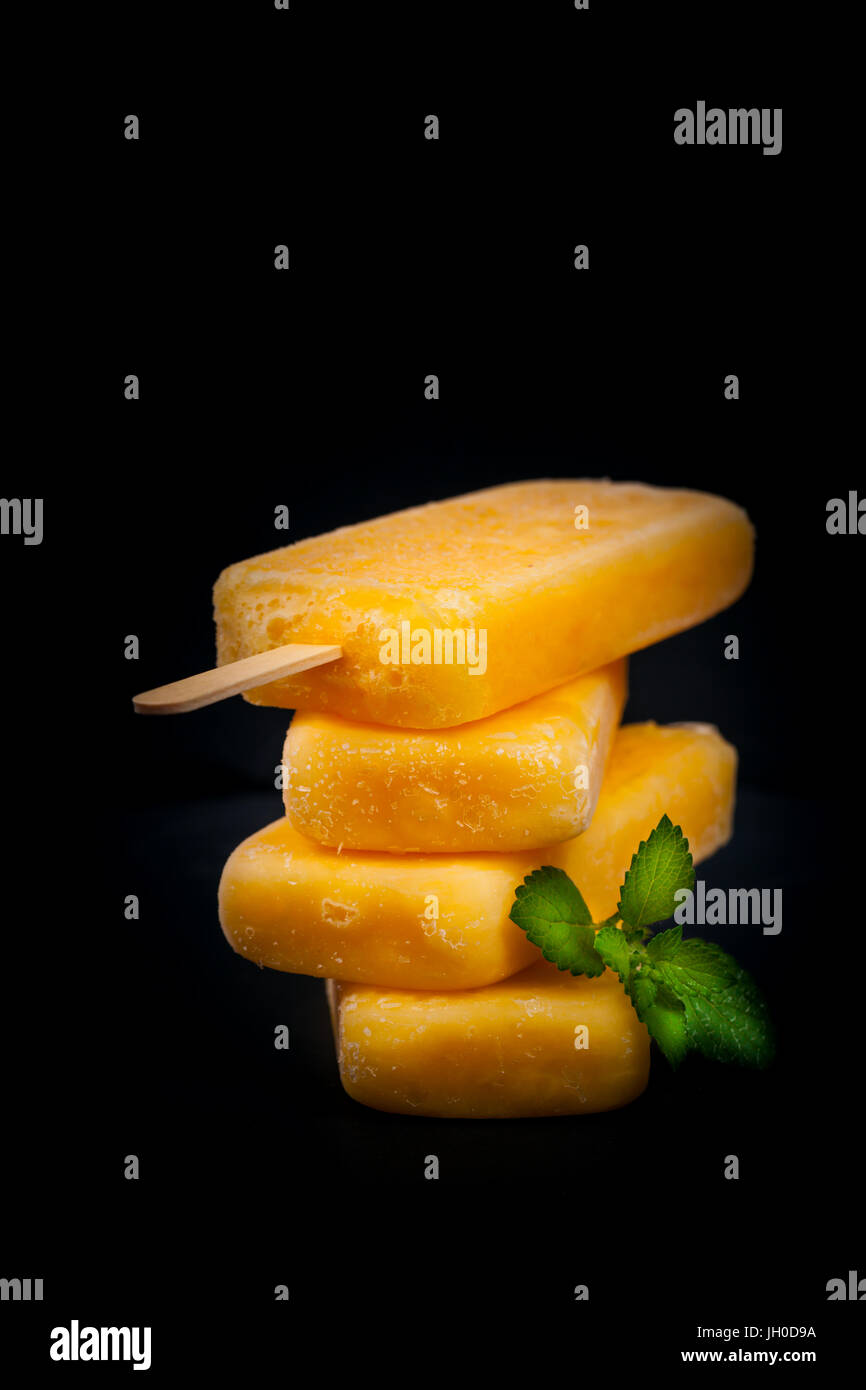 Pineapple Frozen Fruit Bars Popsicles Stock Photo Alamy