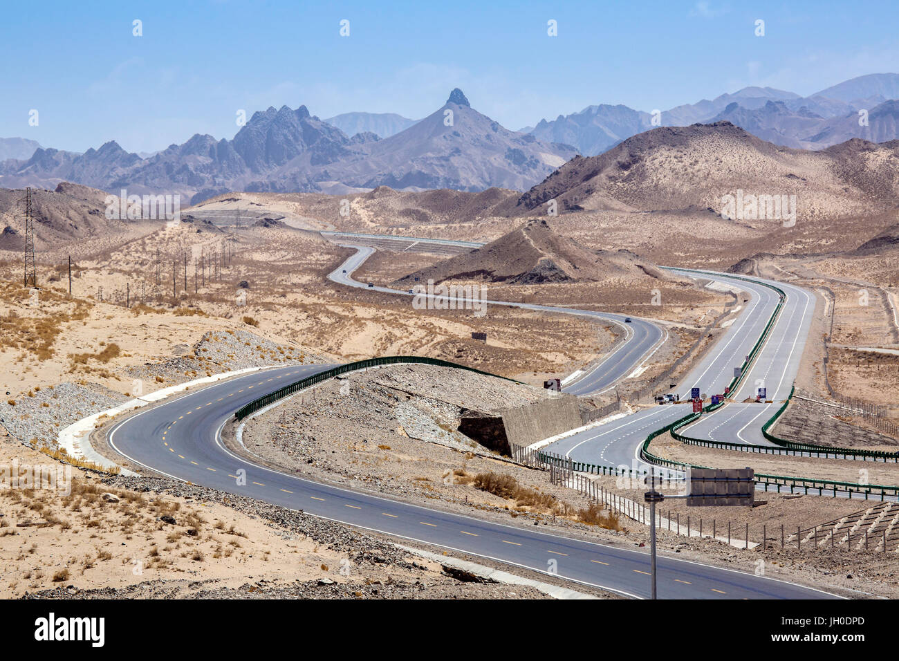 Qinghai-Tibet Highway Stock Photo