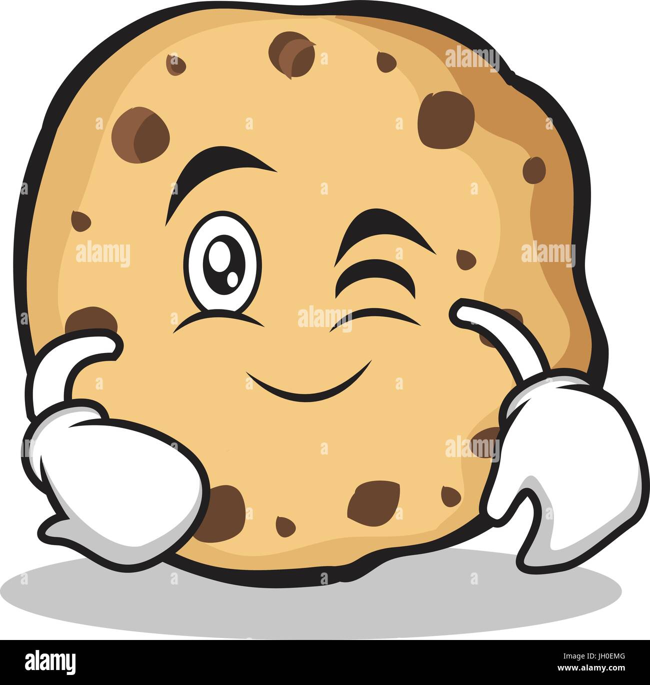 Wink face sweet cookies character cartoon Stock Vector Image & Art - Alamy
