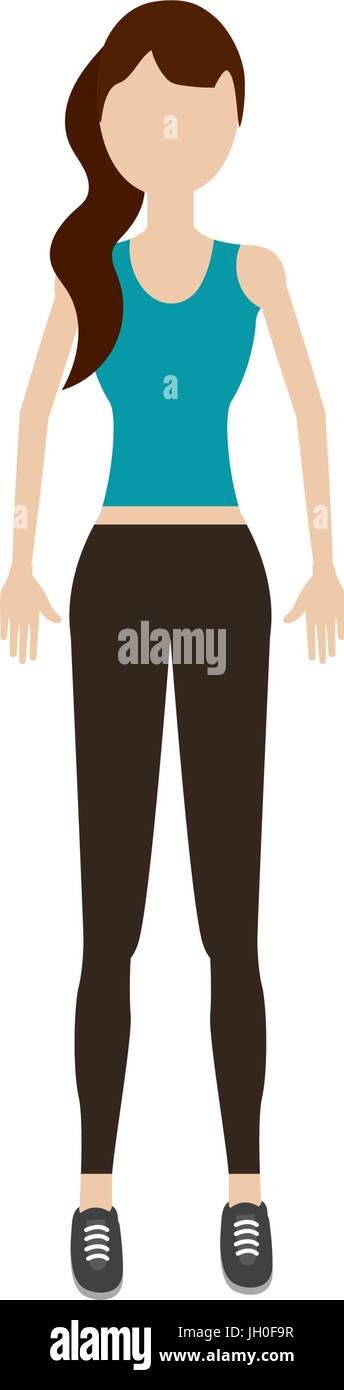 healthy woman with clothes to do exercise Stock Vector Image & Art - Alamy
