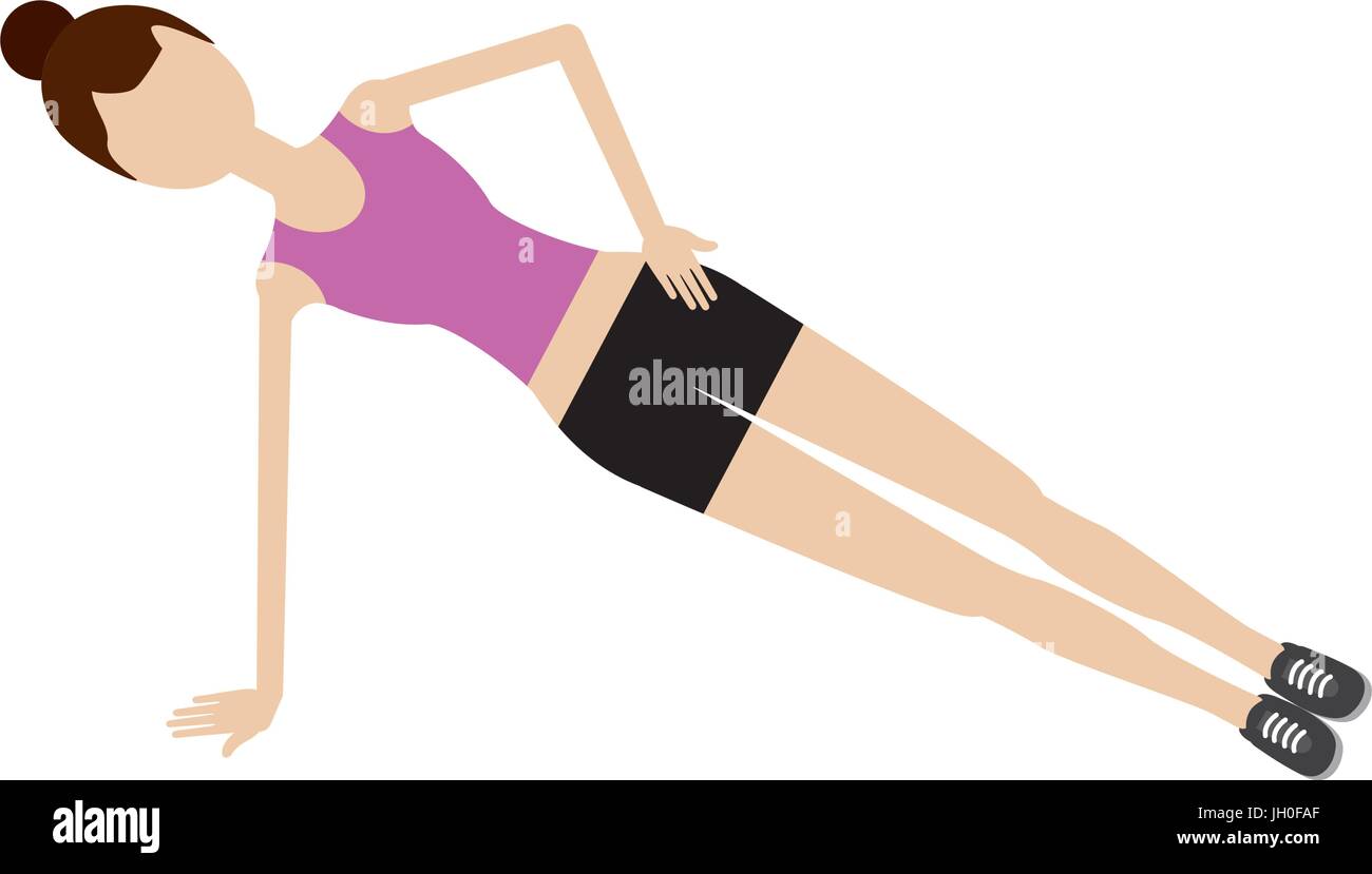 healthy woman doing exercise Stock Vector Image & Art - Alamy