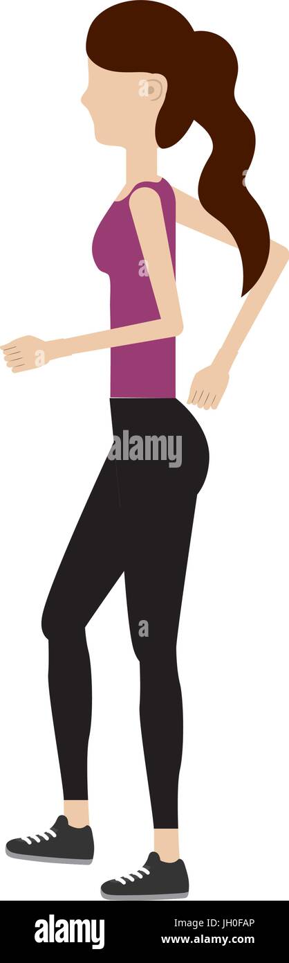 healthy woman doing exercise Stock Vector Image & Art - Alamy