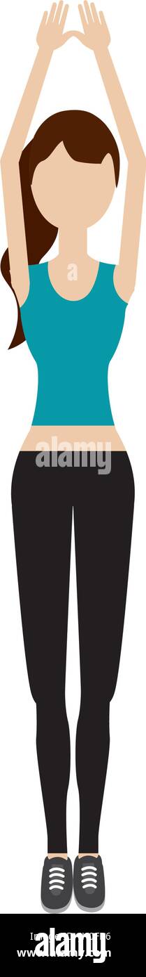 healthy woman doing exercise Stock Vector Image & Art - Alamy