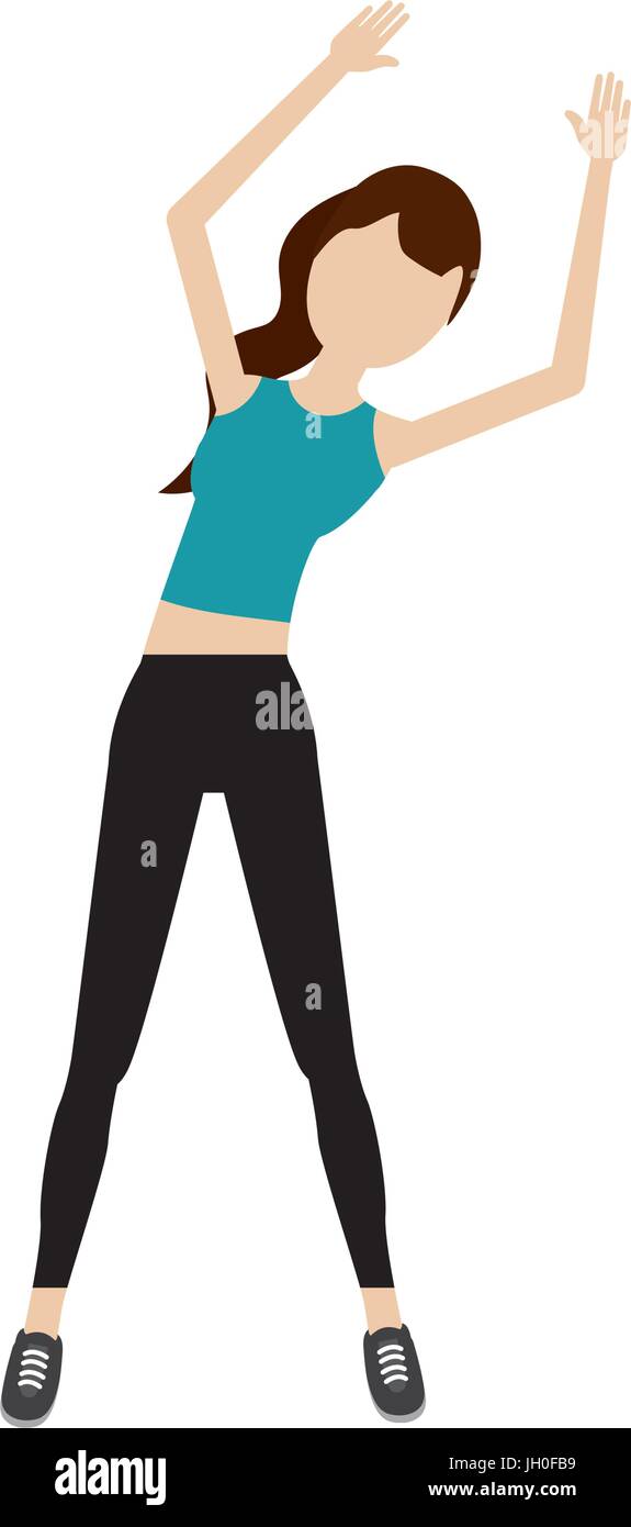 healthy woman doing exercise Stock Vector Image & Art - Alamy