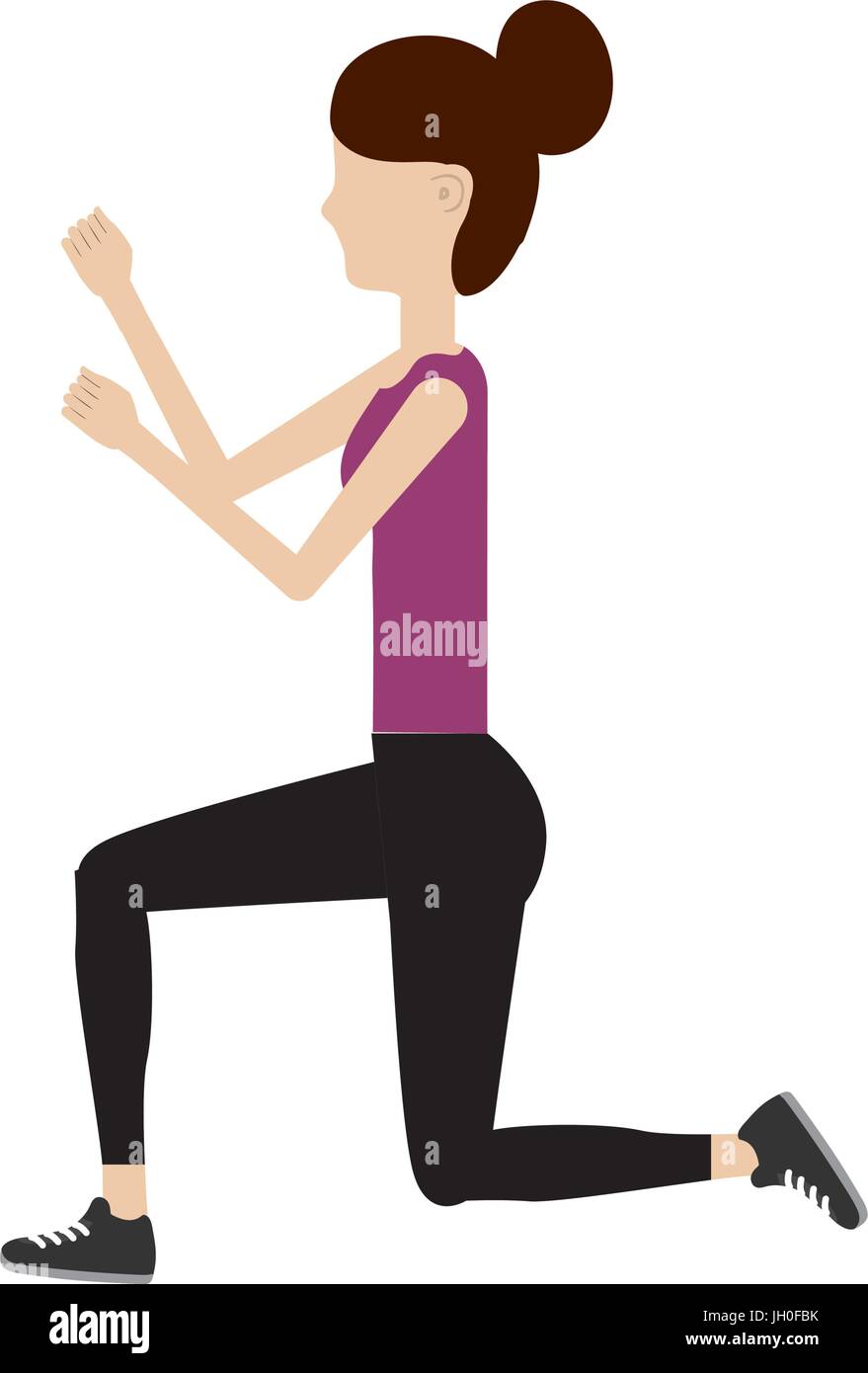 healthy woman doing exercise Stock Vector Image & Art - Alamy